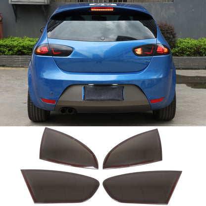 Transparent Gray Smoked Tail Light Trim Cover For Seat Leon MK2 1P1 2008-2012 7
