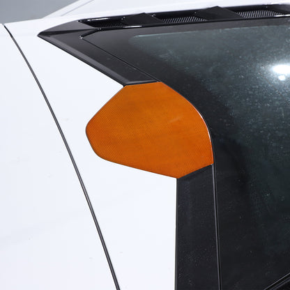 Yellow Carbon Fiber Rear Window Cover Trim For Corvette C8 Coupe 2020-26 14
