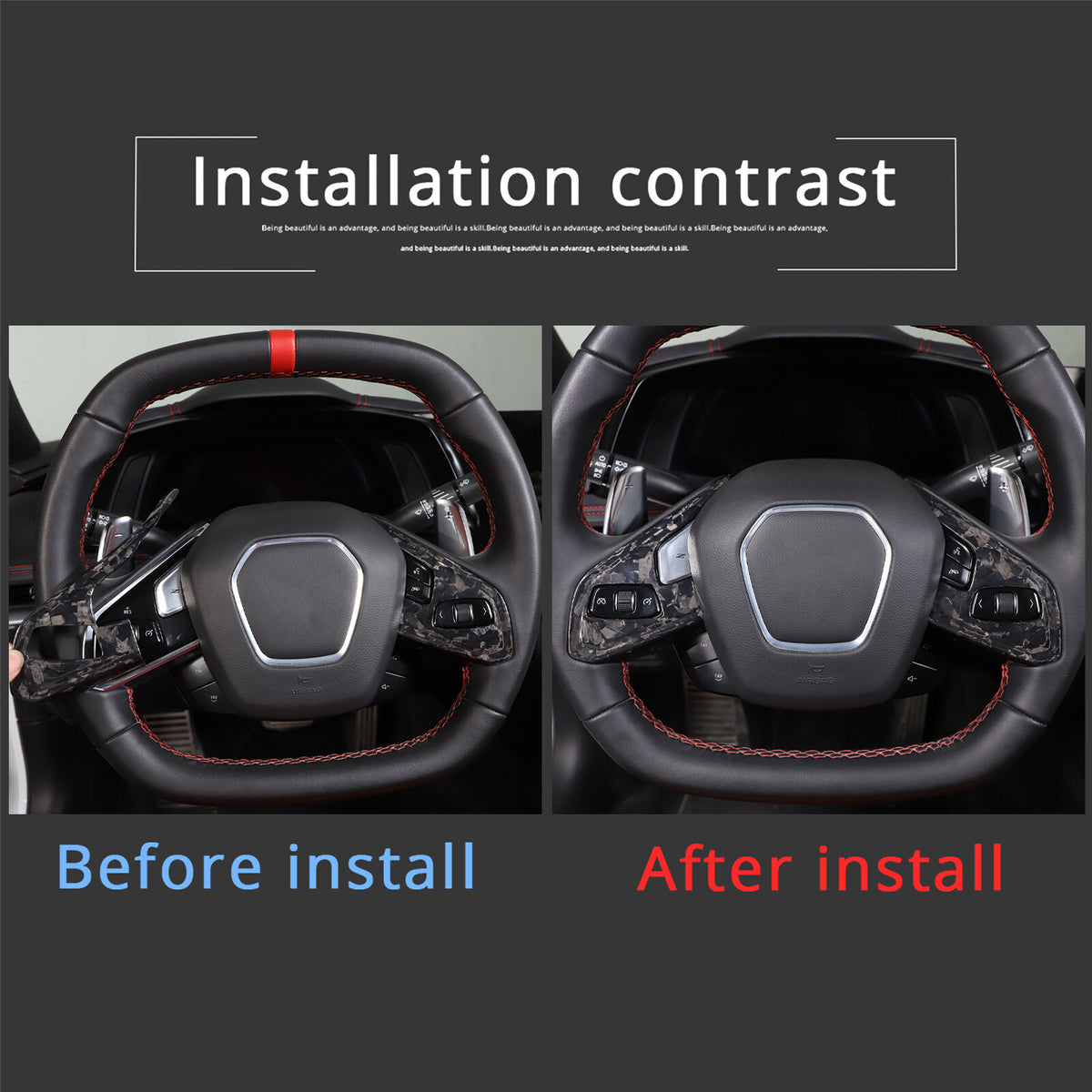 Forged Real Carbon Fiber Full Interior Set Cover Trim Kit For Corvette C8 20-25 - Variants 31-35 16