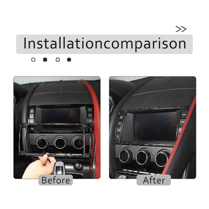 Forged Carbon Fiber Center Console Dashboard Display Trim For Jaguar F-Type 13+ 5