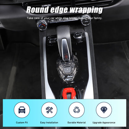 Forged Carbon Fiber Console Gear Base Cover Trim For Lotus Emira V6 I4 2023-2025 7