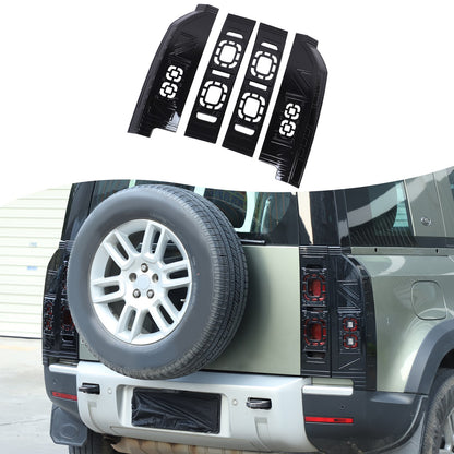 Mesh Piano Black ABS Taillight Protection Trim For LR Defender L663 2020-2025 2