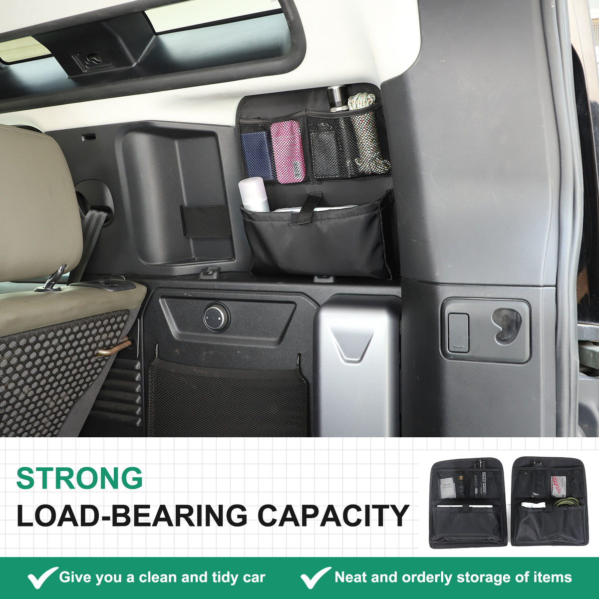 Rear Trunk Anti-roll Storage Bag Organizer Oxford For LR Defender 90 110 2020-24 1