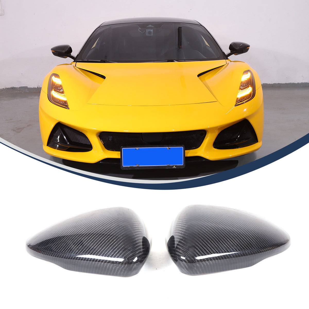 Real Carbon fiber Side Rear Mirror Cover Caps For Lotus EMIRA 2021-25 17