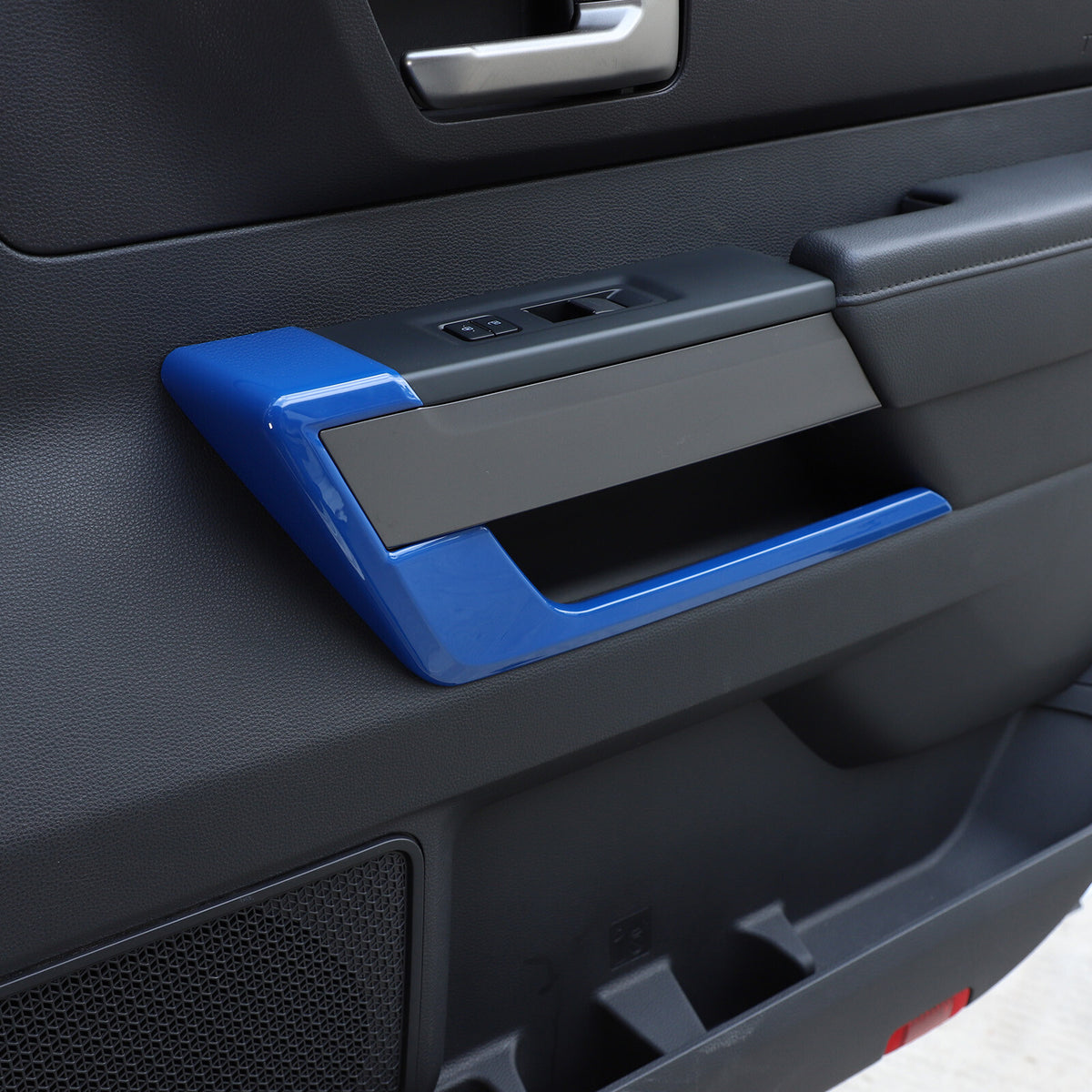 Blue ABS Interior Door Panel Strip Trim Cover For Toyota Tundra/Sequoia 2022-26 9