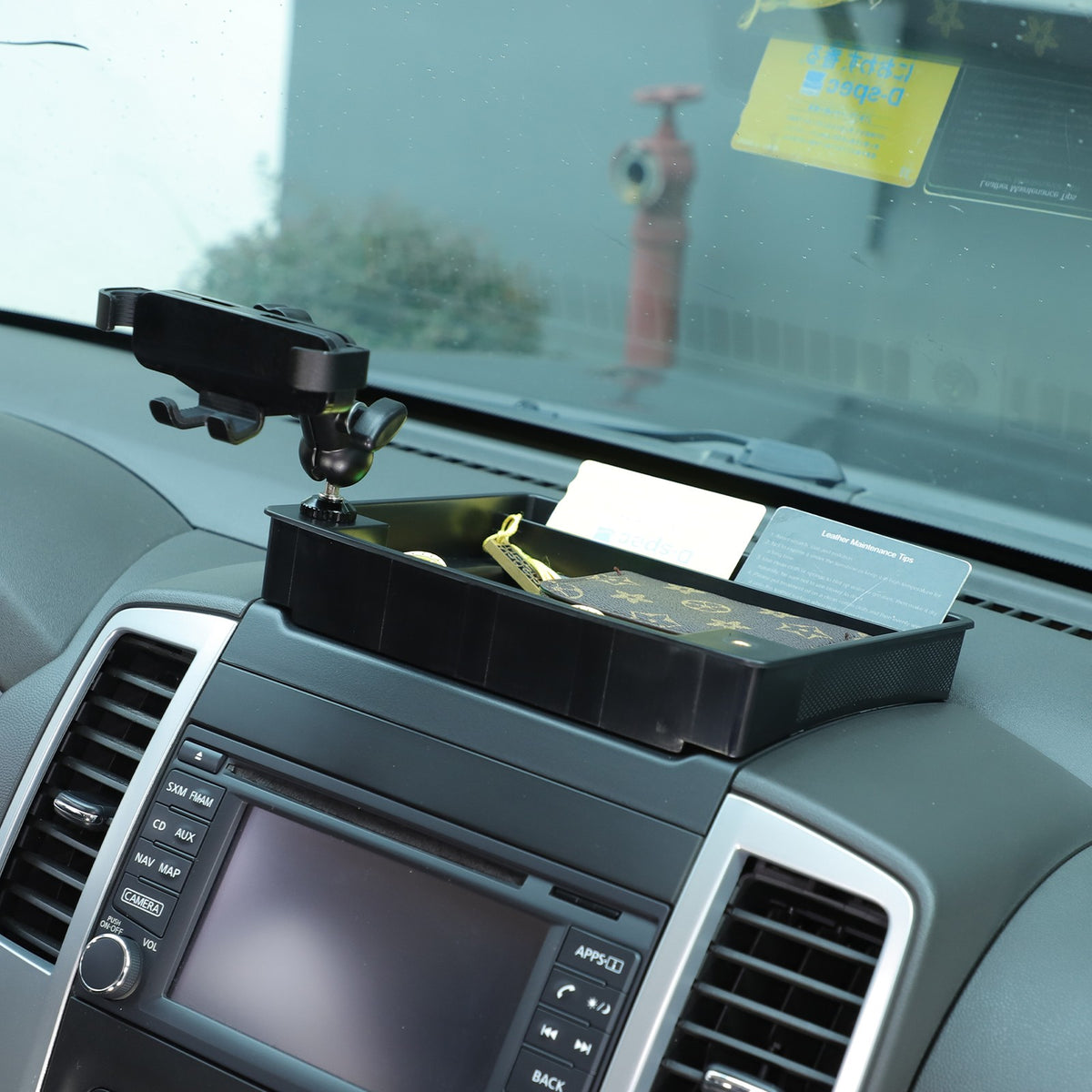 Dashboard Storage Box Organizer Phone Holder For Nissan Frontier 09-17 US 14