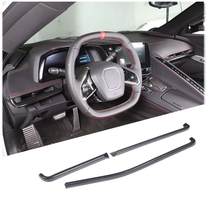 ABS Carbon Fiber Interior Full Cover Trim Kit Set For Corvette C8 2020-2025 146