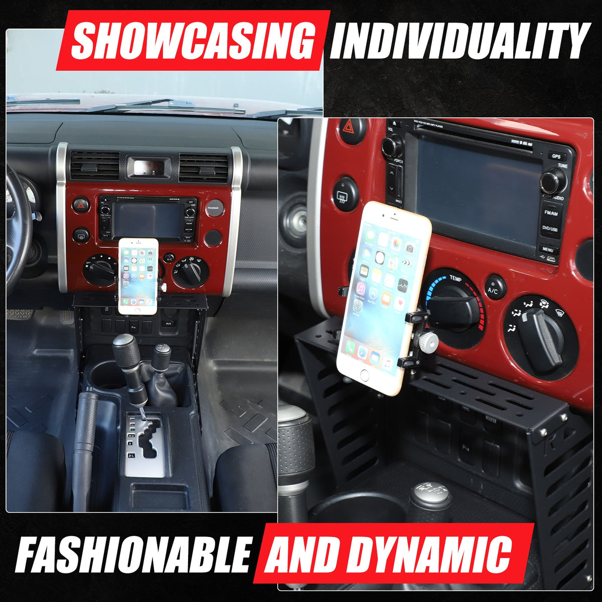 Off Road Center Console Molle Panel Device Mount For Toyota FJ Cruiser 07-21 11