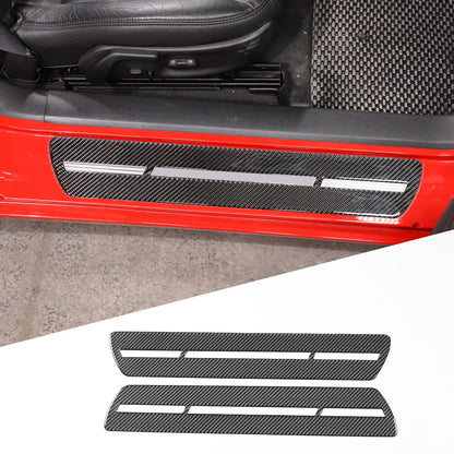 Carbon Fiber Door Sill Pedal Decorative Trim Sticker For Corvette C6 2005-13 US 3