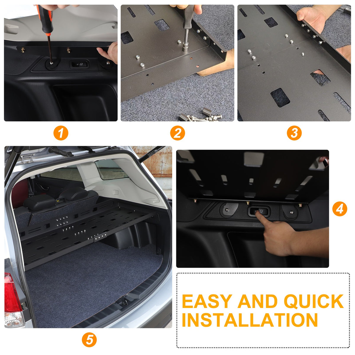 Rear Cargo Rack Luggage Storage Carrier Shelf For Subaru Forester 2019-2024 US 9