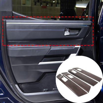Oak Grain Inner Door Handle Panel Frame Trim For Toyota Tundra 2022-23 US 3