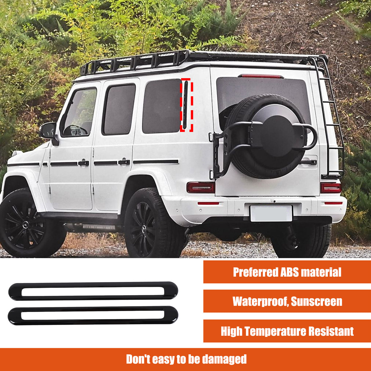 Glossy Piano Black Rear Side Air Outlet Trim Cover For Benz G-Class W463 25+ US 8