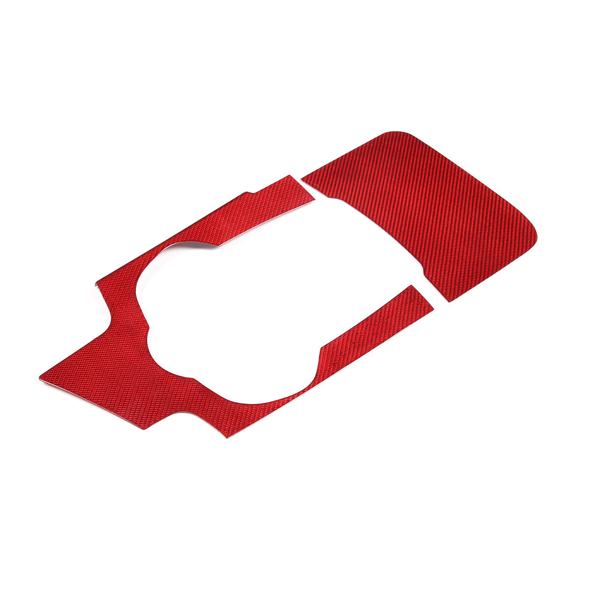 Red Carbon Fiber Car Gear Shift Panel Cover Trim For Alfa Romeo Giulia 2017-19 7
