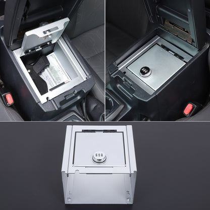 Silver Center Console Safe Armrest Storage Lock Box TRAY For Toyota Tacoma 16-22 2