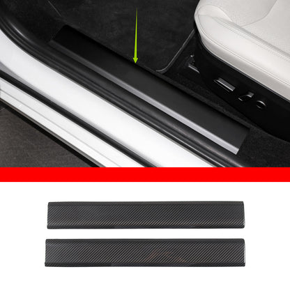 Real Dry Carbon Fiber Center Console Interior Trim Cover For Tesla Model S 23+ 37