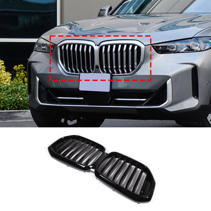 Glossy Black Front Bumper Center Hood Grille Grill For BMW G05 LCI X5 2023-2024 1