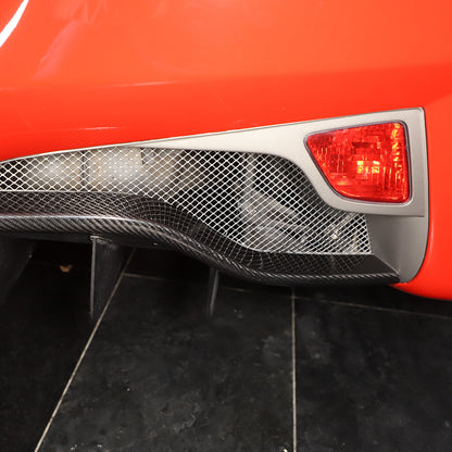 Real Dry Carbon Fiber Rear Bumper Fog Lamp Trim Fit for Ferrari 458 2011-16 10