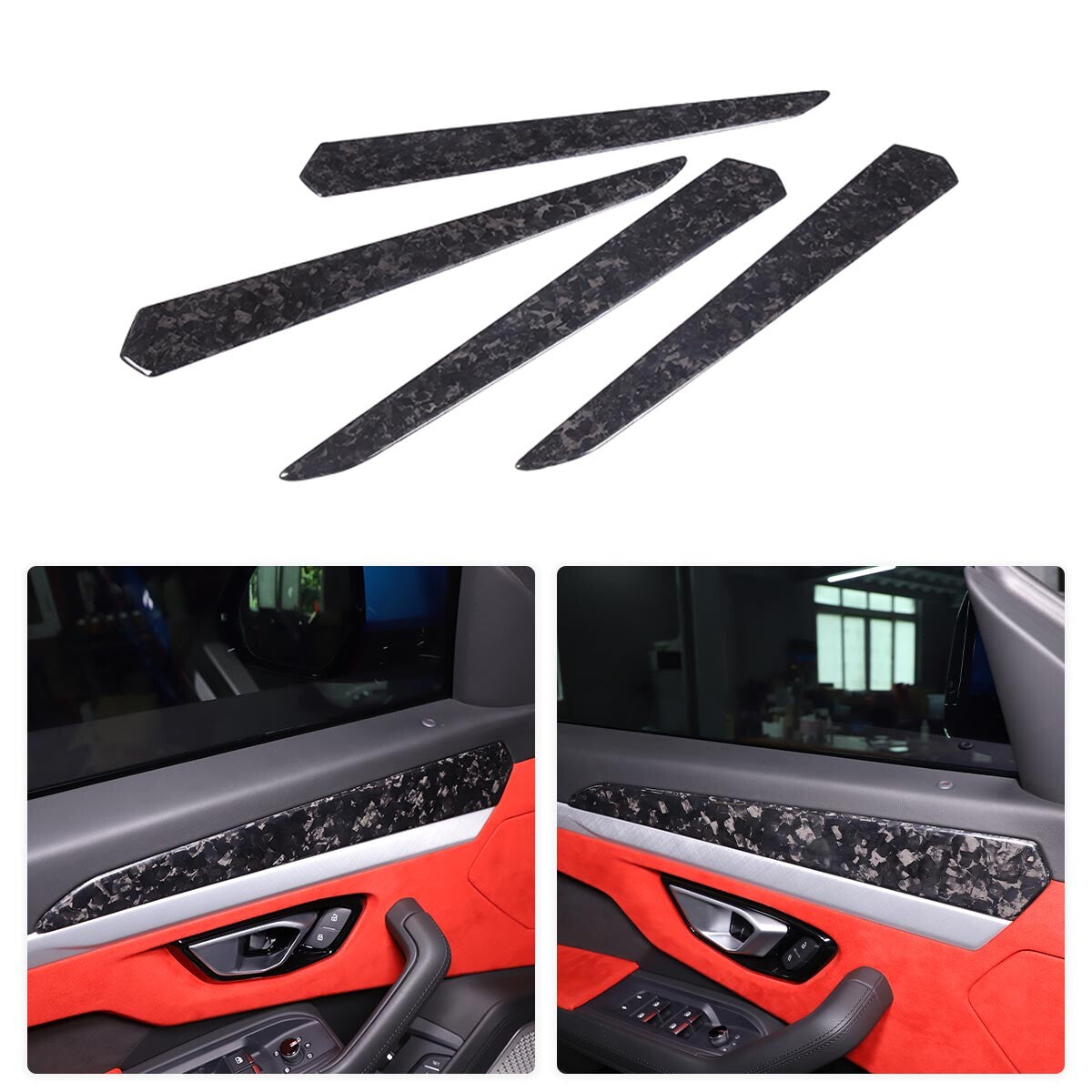 Forged Real Carbon fiber Interior Center Trim Kit Set For Lamborghini URUS 18-23 12