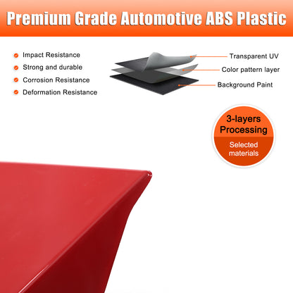 ABS Red Rear Windshield Spoiler Trim Strip For Corvette C8 Coupe 2020+ 4