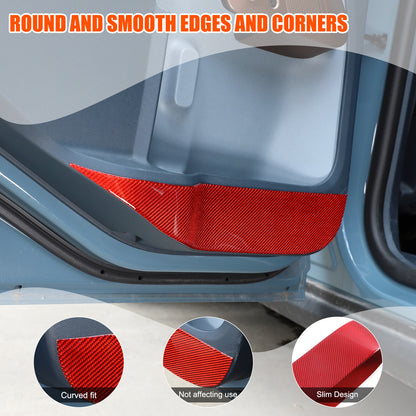 Red Carbon Front Bumper Insert Mesh Cover Grille Trim For Ford Maverick 22-24 3