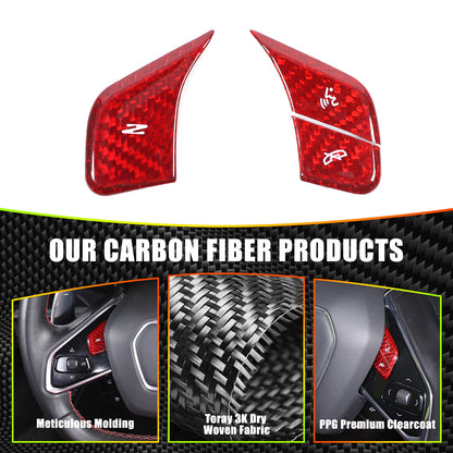 Red Real Carbon Fiber Full Interior Set Decor Trim Kit for Corvette C8 20-25 - Styles 51-55 37