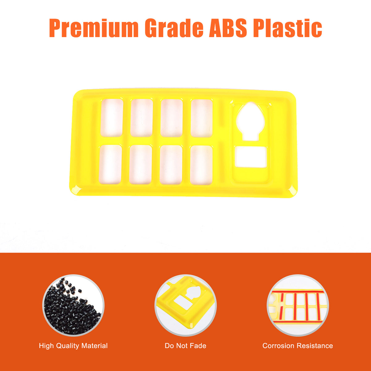 Yellow ABS Interior Center Console Trim Cover for Toyota FJ Cruiser 2007-2021 23