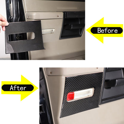 Carbon fiber Door Welcome Lights Panel Trim Sticker For Hummer H2 03-07 7