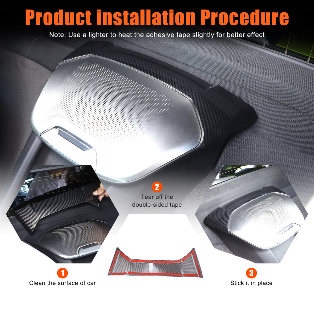Carbon Fiber ABS Interior Decoration Cover Trim Kit For Corvette C8 2020-2025 - Styles 36-40 13