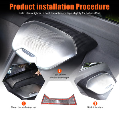Carbon Fiber ABS Interior Decoration Cover Trim Kit For Corvette C8 2020-2025 - Styles 36-40 13