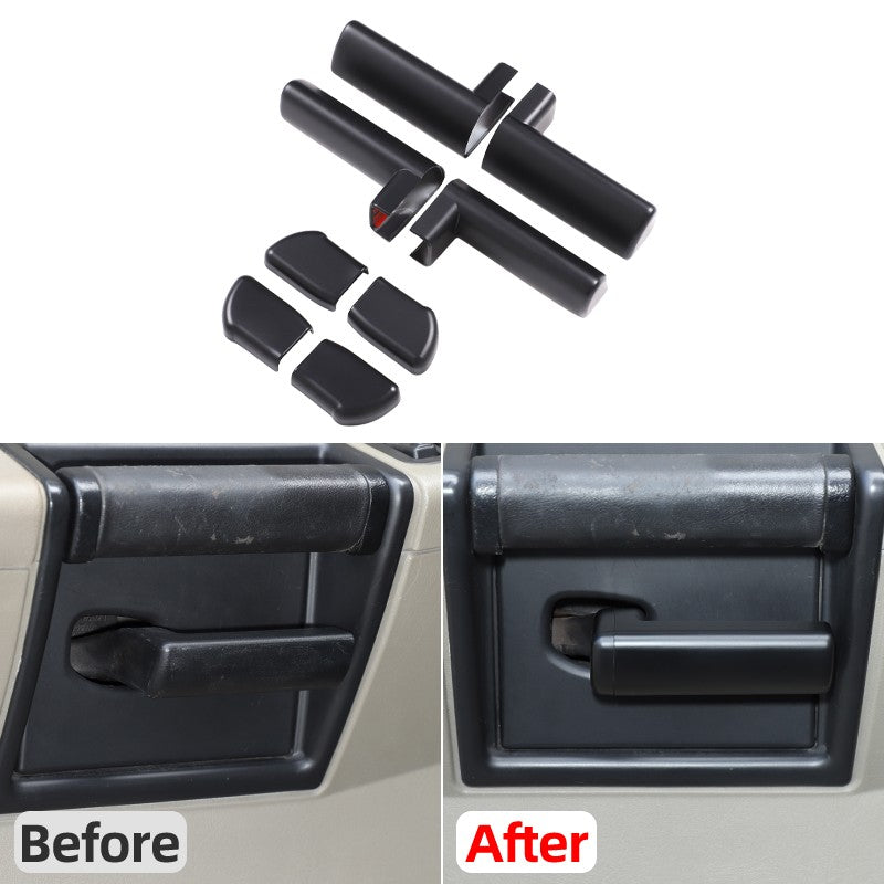 Matte Black ABS Interior Door Handle Cover Trim For Hummer H2 2003-2007 24