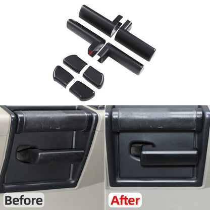 Matte Black ABS Interior Door Handle Cover Trim For Hummer H2 2003-2007 24