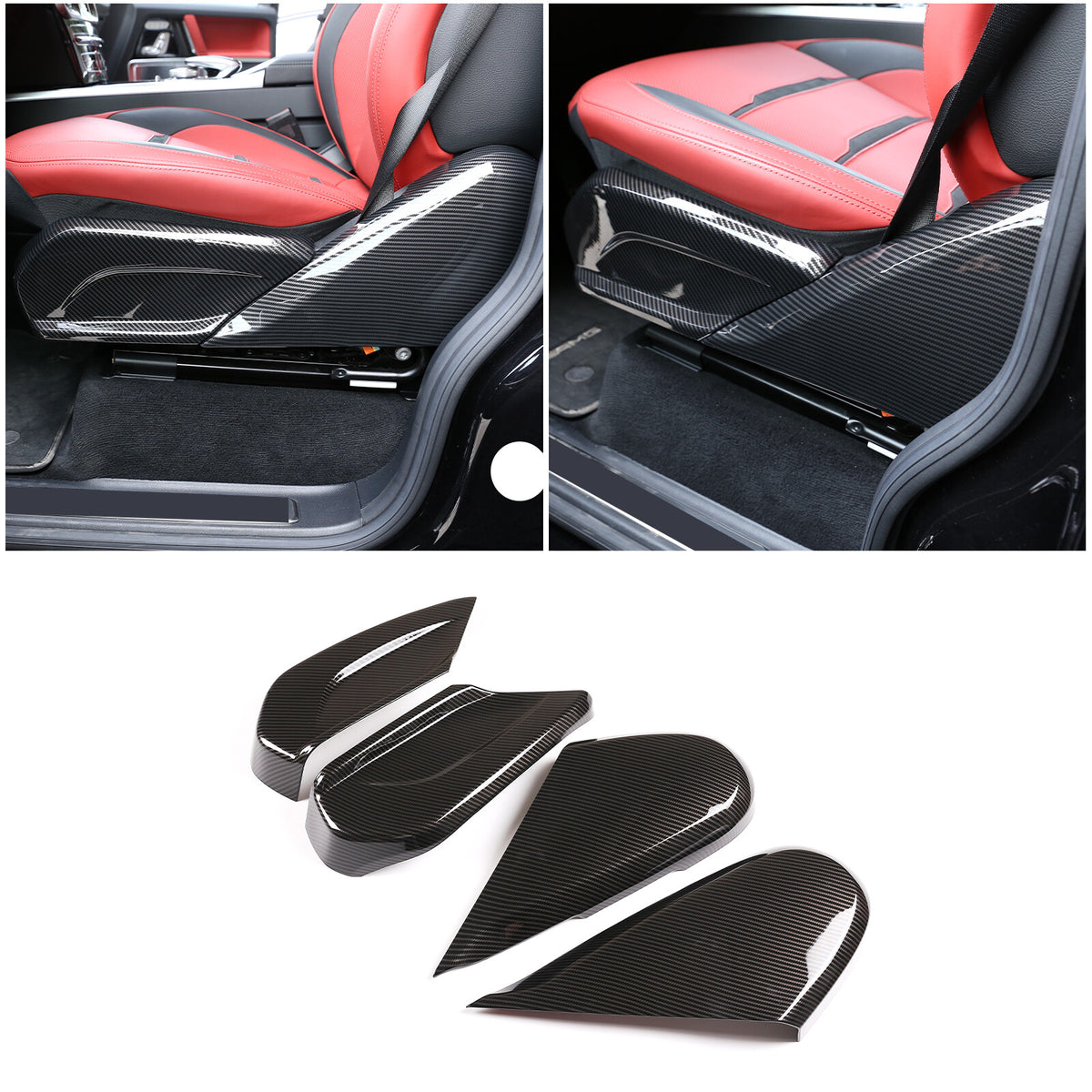 For Benz G-Class 2019-24 Carbon Fiber ABS Seat Button Handle Panel Cover Trim US 1