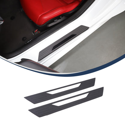 Matte Real Carbon Fiber Scuff Plate Door Sill Cover Protector For Corvette C8 13