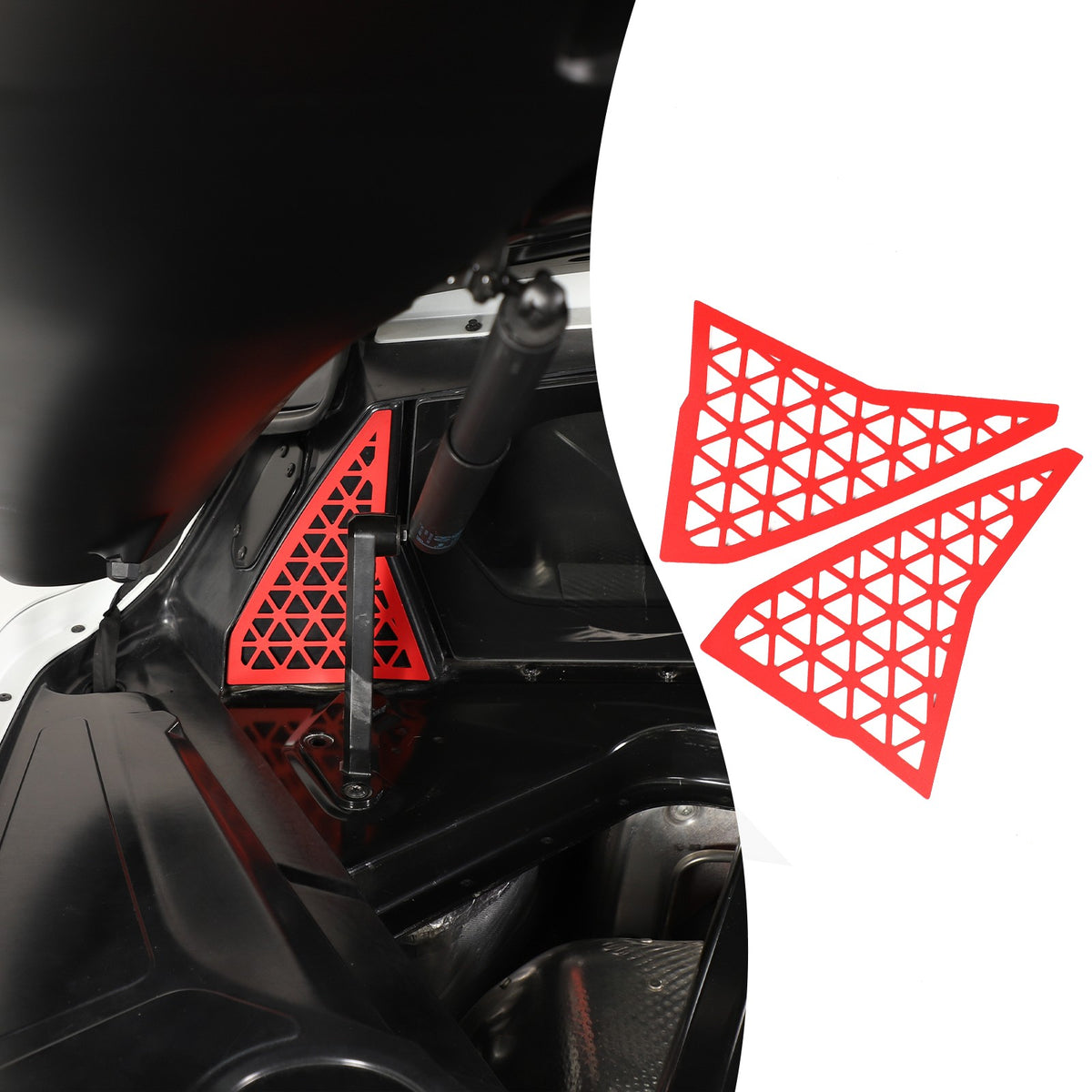 Red Alloy Front Bulkhead Engine Bay Decor Trim For Corvette C8 2020+ 19