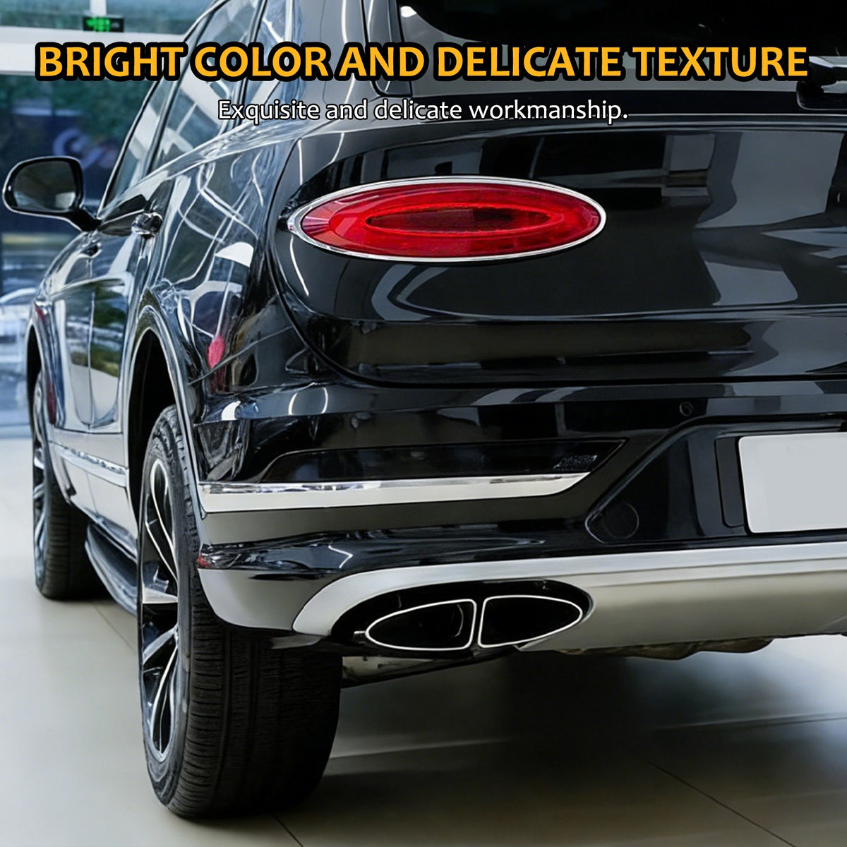 Smoked Black Rear Fog Light Lamp Trim Cover For Bentley Bentayga 2021-23 US 22