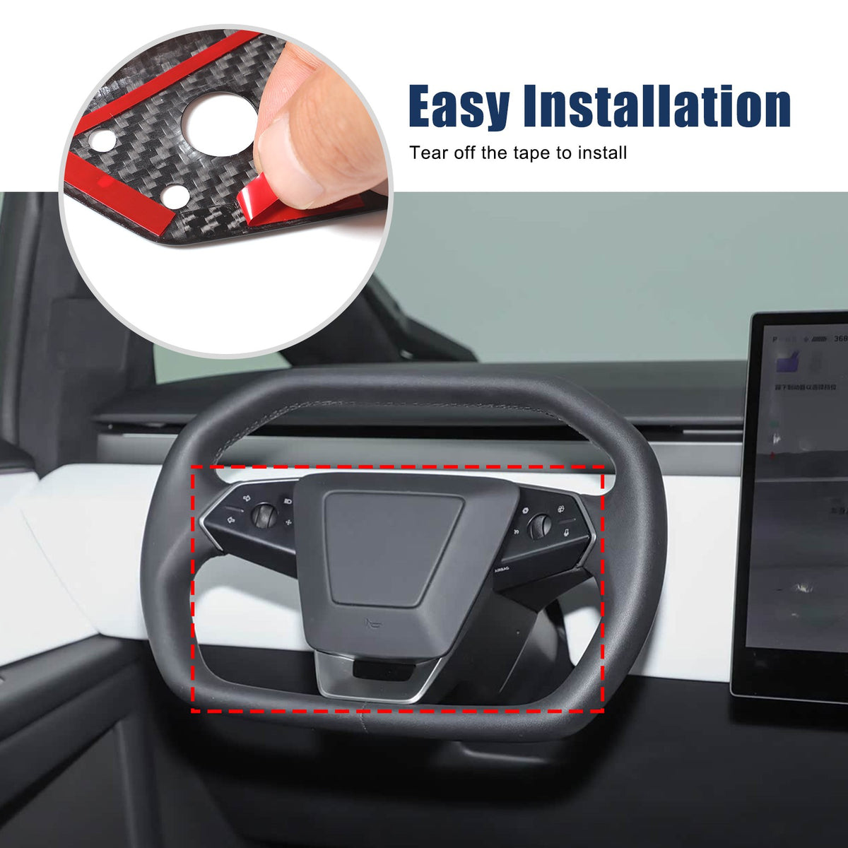 Real Dry Carbon Fiber Center Console Interior Trim For Tesla Cybertruck 2024+ 69