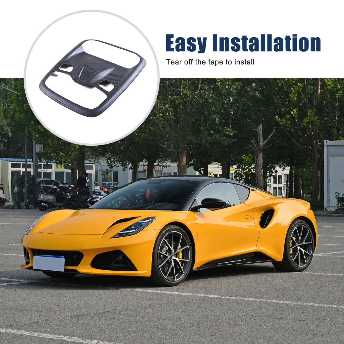 Matte Real Carbon fiber Reading light Switch Trim Cover For Lotus EMIRA 2021-25 16