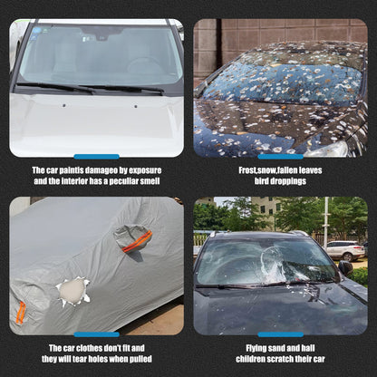 Car Protection Cover Waterproof Sun UV Snow Resistant For Fiat 500 2010-2022 US 18