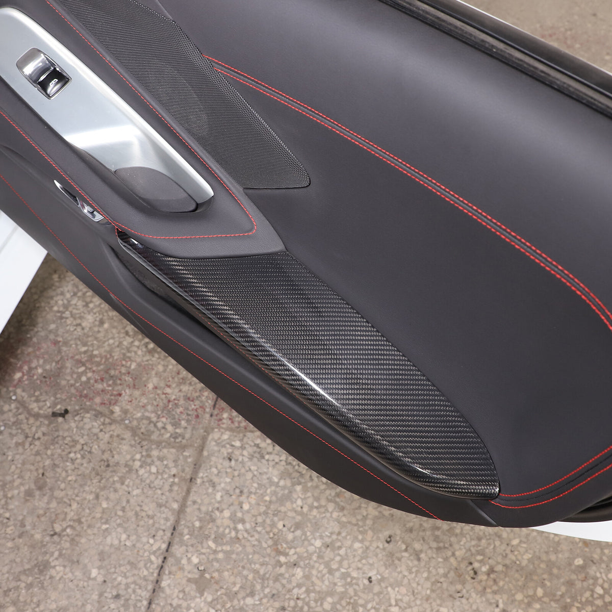 Real Carbon Fiber Car Door Armrest Cover Trim For Corvette C8 Z51 Z06 20-23 US 7