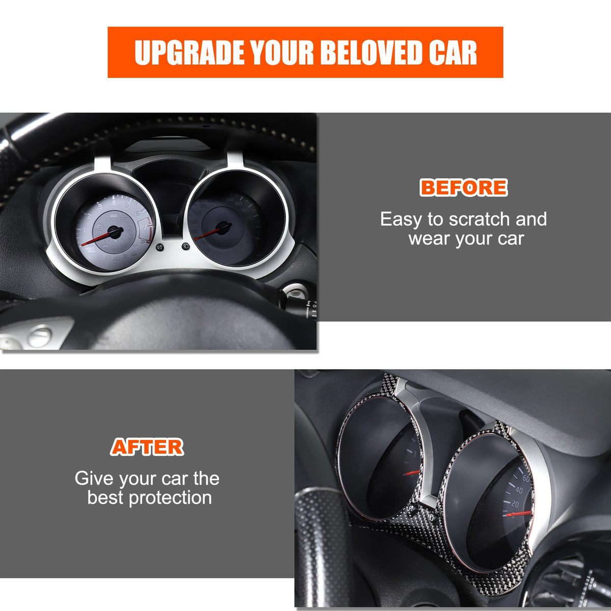 Soft Carbon Fiber Interior Center Console trim Sticker For Nissan Juke 2011-2019 113