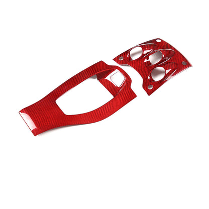Red Real Carbon Fiber Center Interior Set Cover Trim Kit For Ferrari 458 2011-16 72