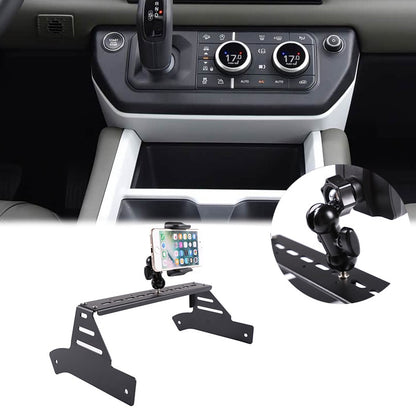 Black Clip Center Console Phone Mount Bracket For Land Rover Defender L663 2020+ 1