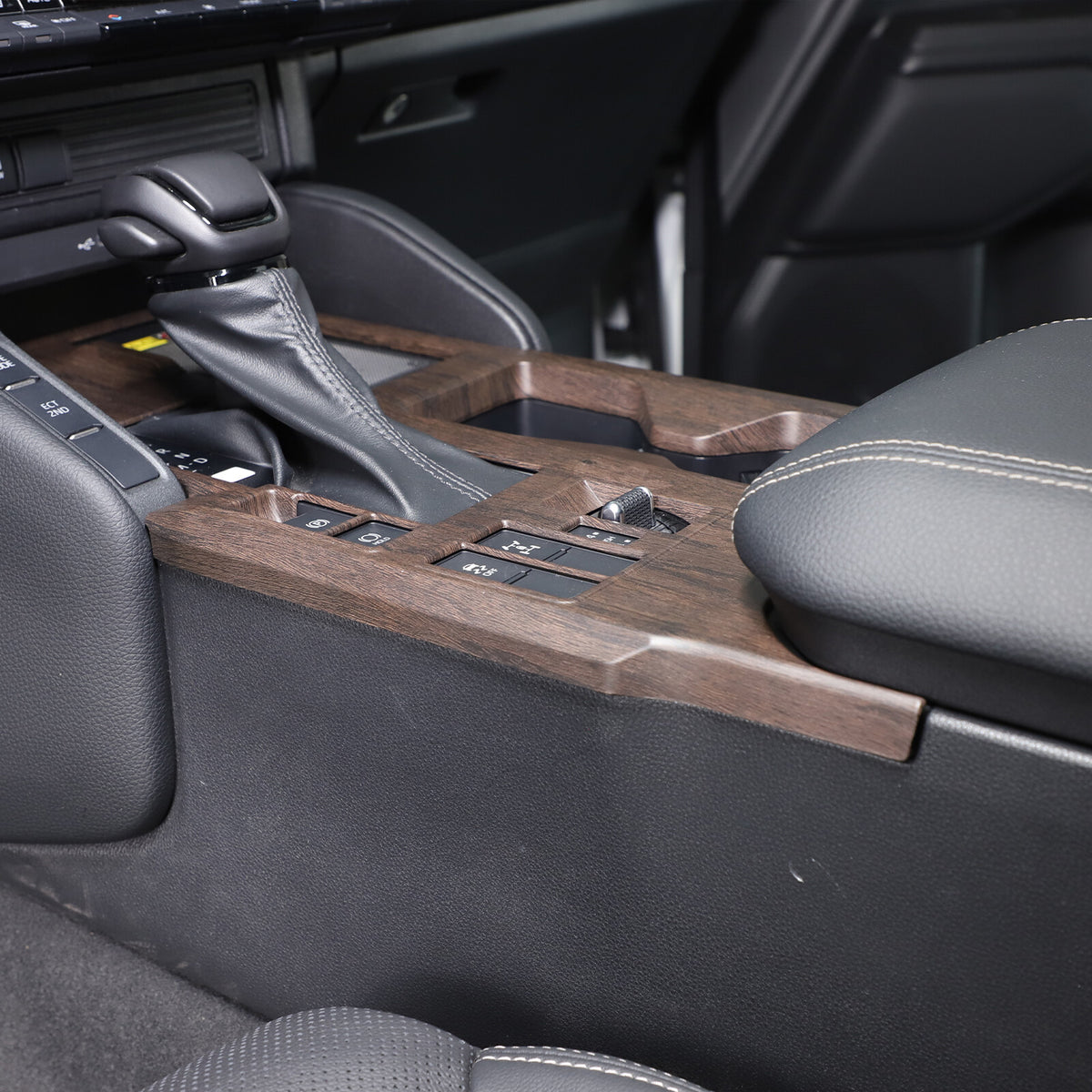 Grain Center Console Gear Shift Panel Trim For Toyota Land Cruiser LC250 24+ US 1