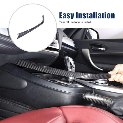 Real Carbon Fiber Gear Shift Side Trim L Strip For BMW 2 Series F22 F23 2014-19 6