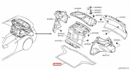 Nissan OEM TRUNK FLOOR CARPET 84902-6AV0A For R35 GT-R 3