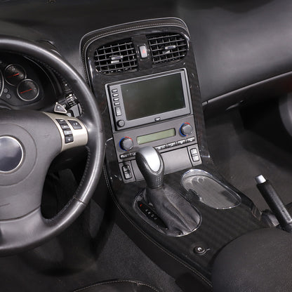 Carbon Fiber ABS Center Console Gear Shift Panel Cover For 2005-2013 Corvette C6 20