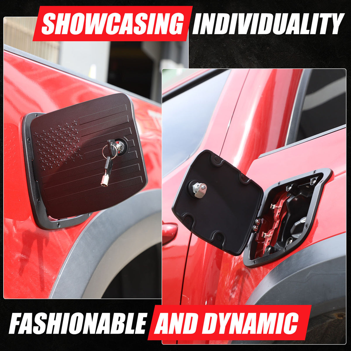 Star Alloy Locking Fuel Door Gas Tank Cap Cover Lock Key For Toyota Tacoma 16-23 20