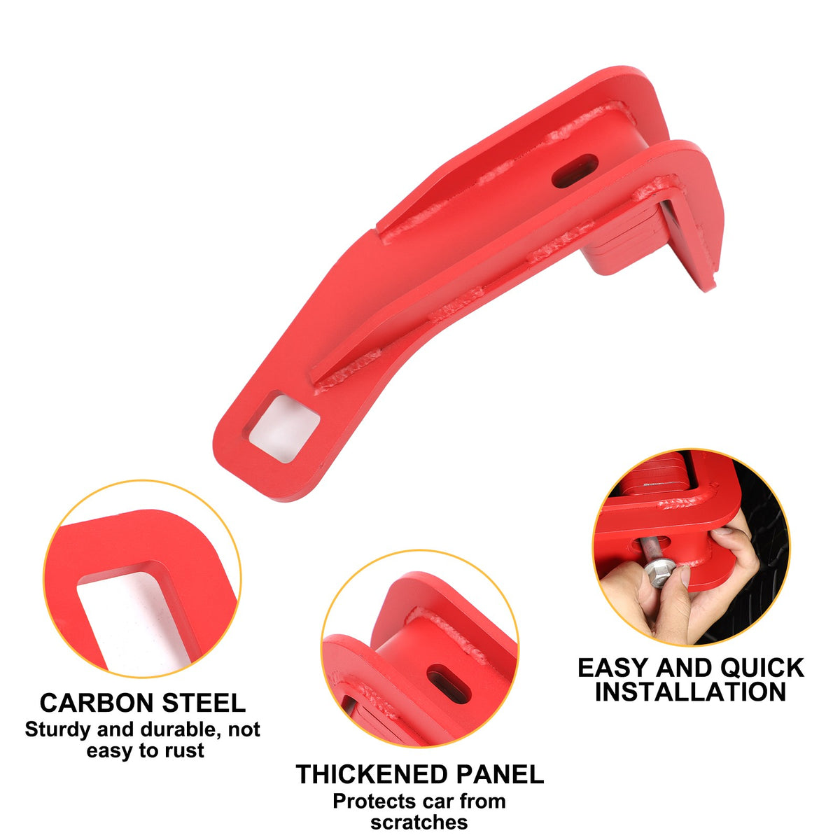 Red Rear Bumper Right Side Tow Hook For Toyota Land Cruiser Prado LC250 2024+ 22