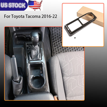 Carbon ABS Full Interior Center Console Kit Cover Trim Set For Toyota Tacoma 16+ 4
