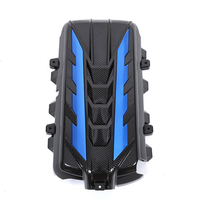 Carbon Fiber Engine Bay Panel Cover Trim in Edge Blue For Corvette C8 2020-26 22